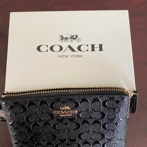 Black Coach Wristlet NWT and box